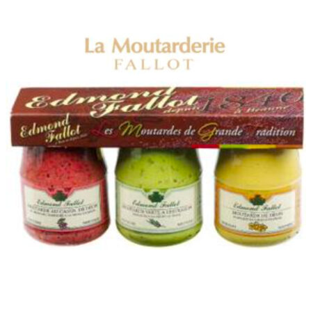 Edmond Fallot Mustard Gift Lot 3 x 100g