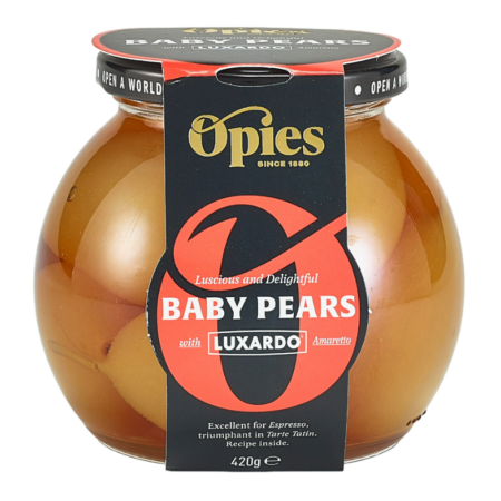 Opies Baby Pears w Luxardo Amaretto 420g