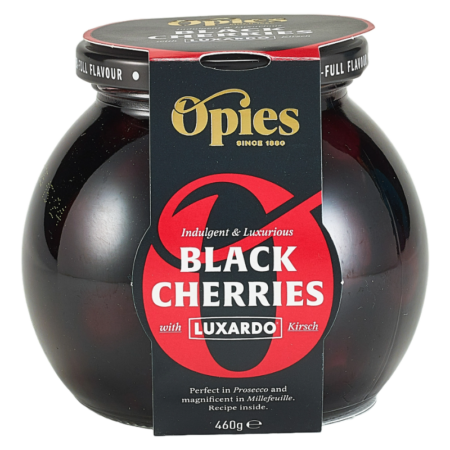 Opies Black Cherries w Luxardo Kirsch 460g
