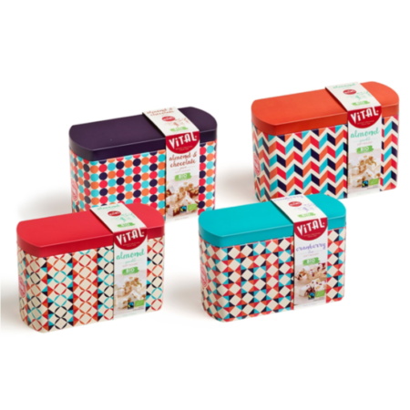 Vital Nougat Almond Assorted Vintage Tin 250g